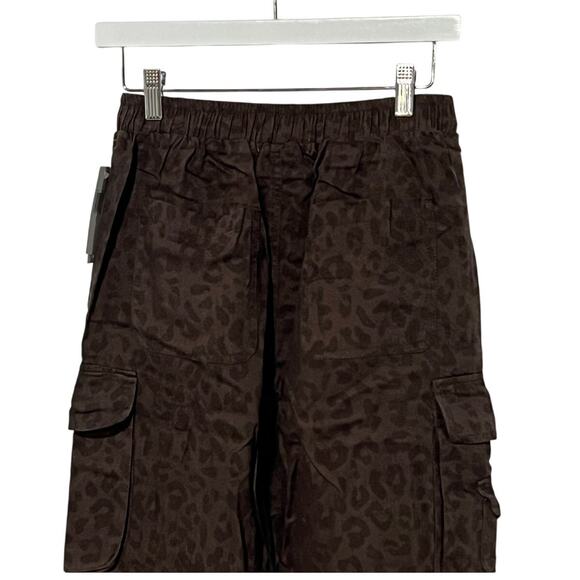 VINTAGE HAVANA WOMENS SIZE SMALL TENCEL ANIMAL PRINT CARGO CASUAL PANTS BROWN - Picture 8 of 14